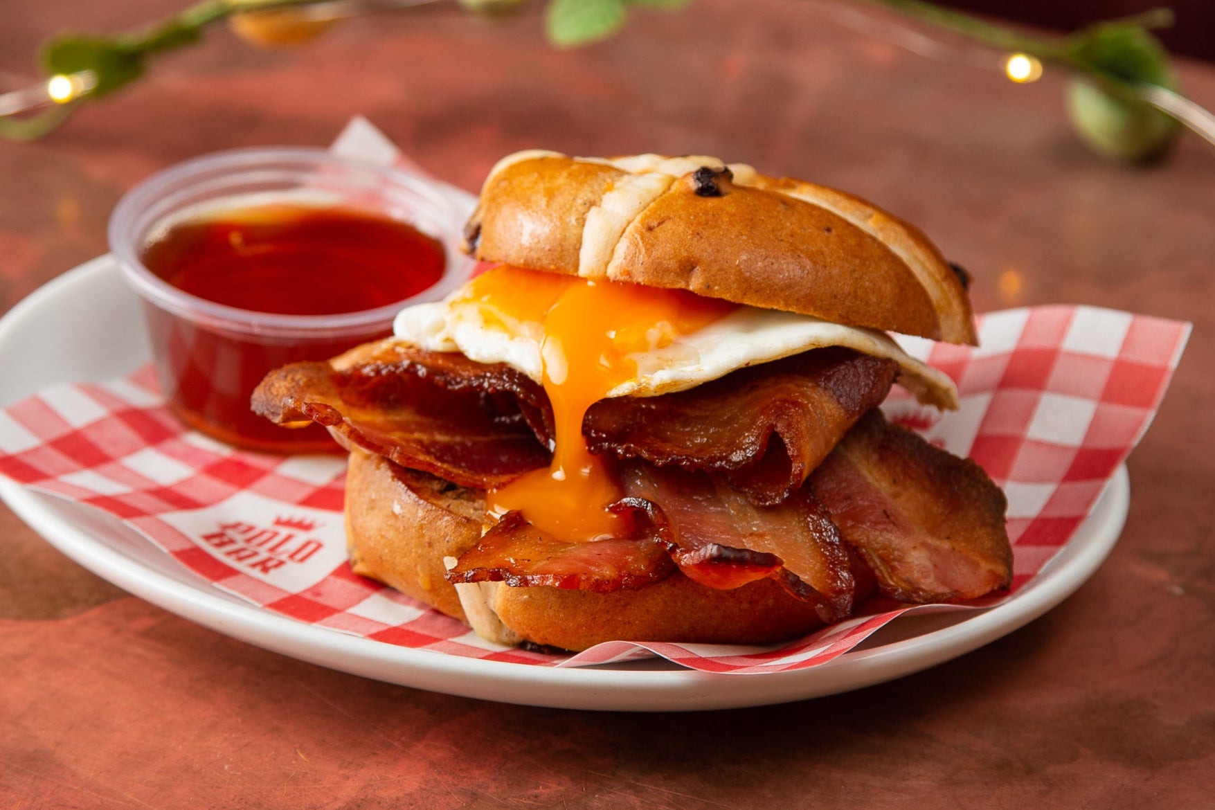 Hot Cross Bacon & Egg Butty Polo Bar