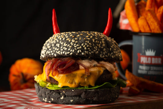 Black Widow Vegetarian Burger (single) (Available 23-31 Oct)