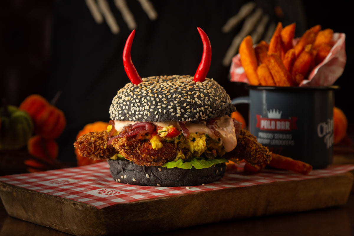Halloween Chilli Chicken Burger (Available 22-31 October)