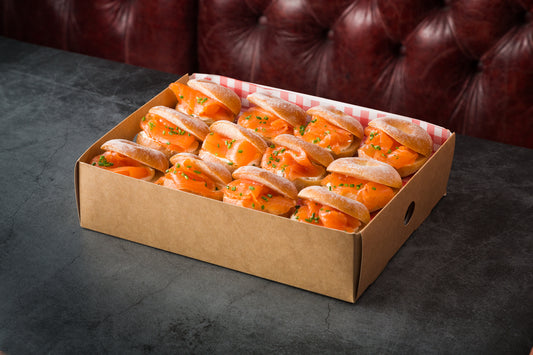 Smoked Salmon and Cream Cheese Mini Bagel Platter