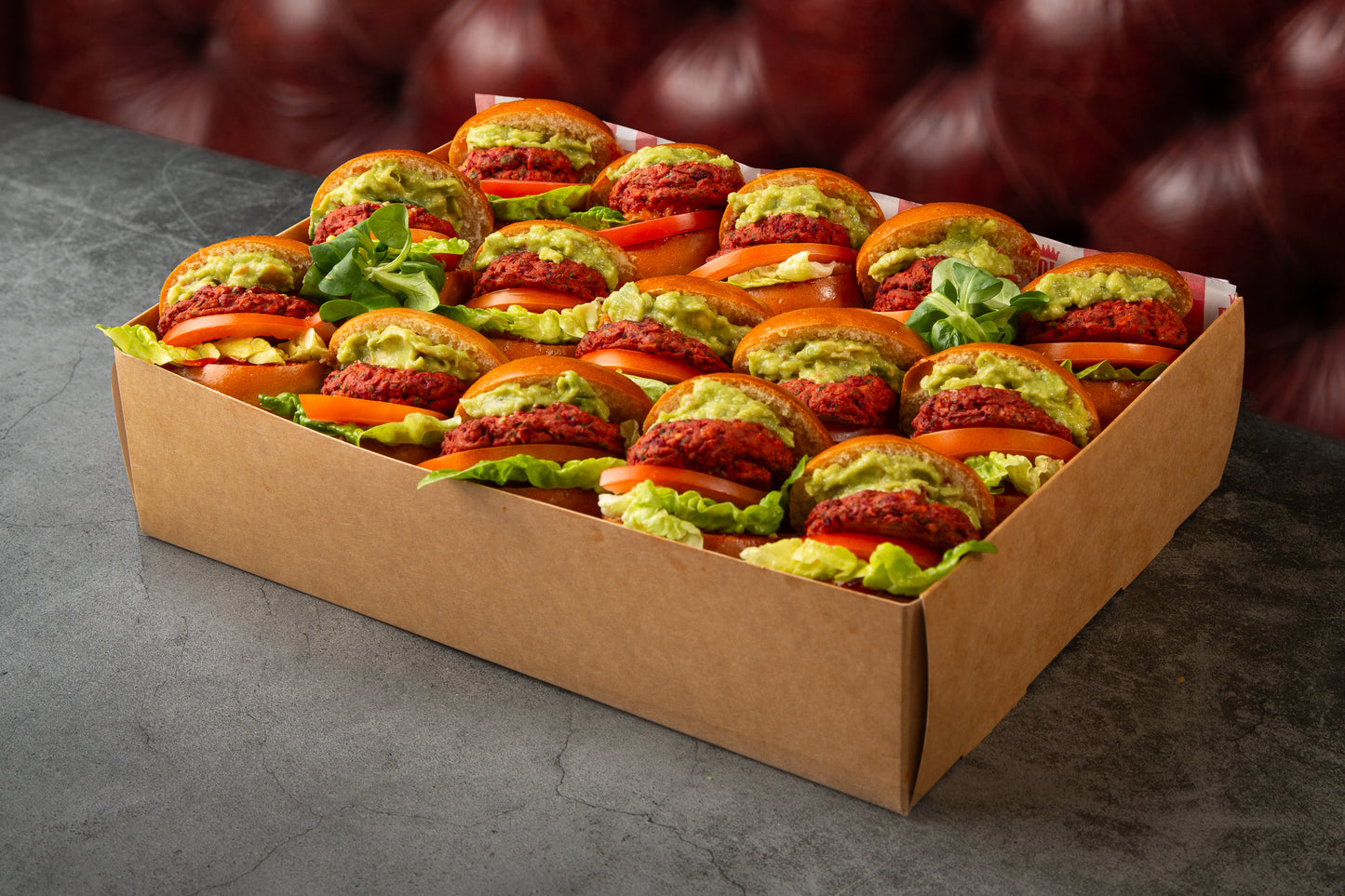 Christmas Mini Plant-Based Burger sliders