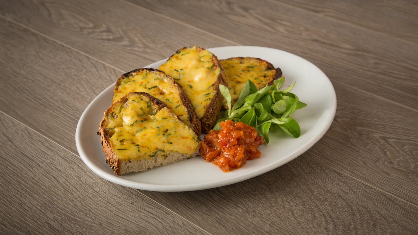 Cheddar Gorge Welsh Rarebit (v)