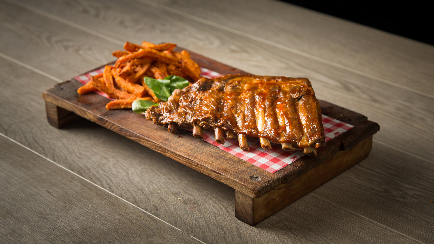 Spare Ribs and Sweet Potato Chips