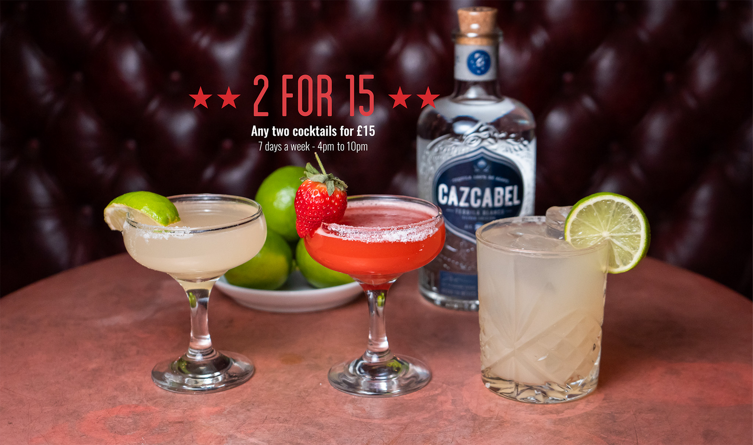 cocktails 2 for 15