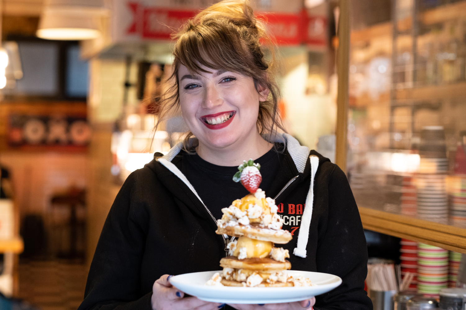 Polo Bar Staff Serving Dessert