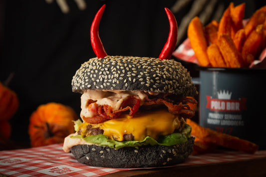 Broomstick Cheese and Bacon Burger (single) (Available 21-31 October)
